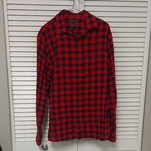 Banana Republic Untucked Plaid Men's Shirt
